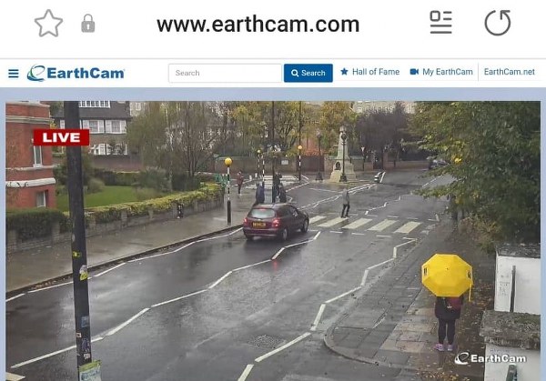 The Beatles Abbey Road Studios London Londyn zebra crossing przejście dla pieszych eathcam webcam
